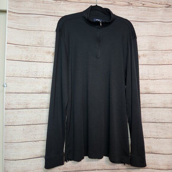 Cutter & Buck Men’s Pullover Black Sweater Size XXL/TTG  1/4 Zip Long Sleeve - Picture 1 of 16